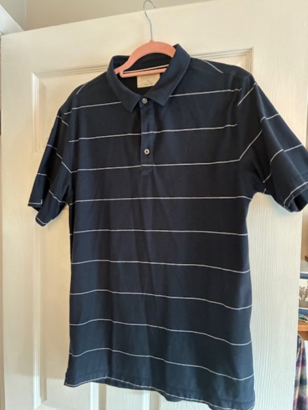 Linksoul Navy Blue Striped Polo - Size M